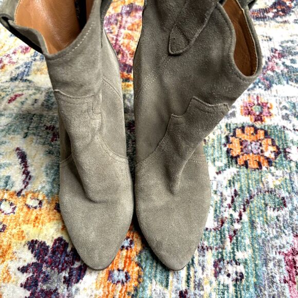 Isabel Marant Suede Western Ankle Boots - Picture 8 of 8